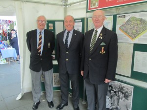 The curator flanked by Ted Robinson and Brian Ward